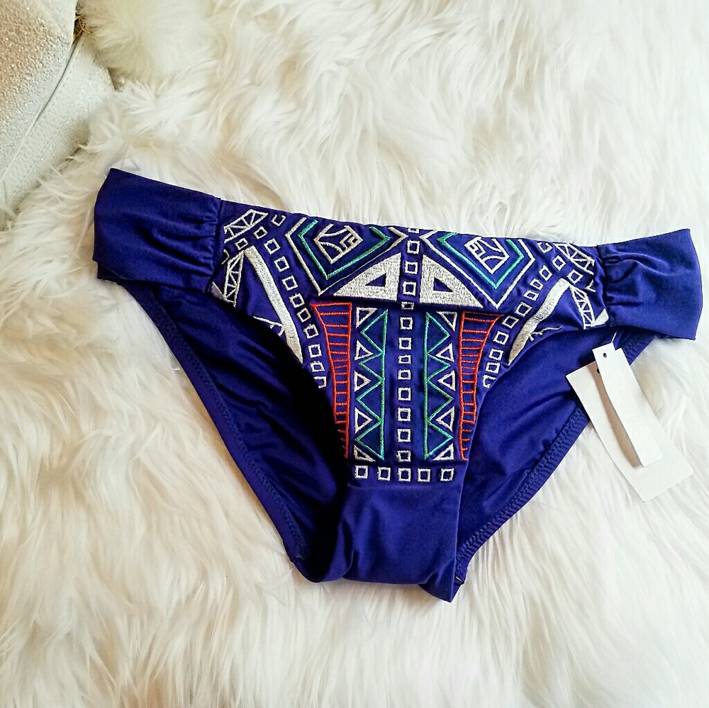 Trina Turk Blue Design Bikini Bottom